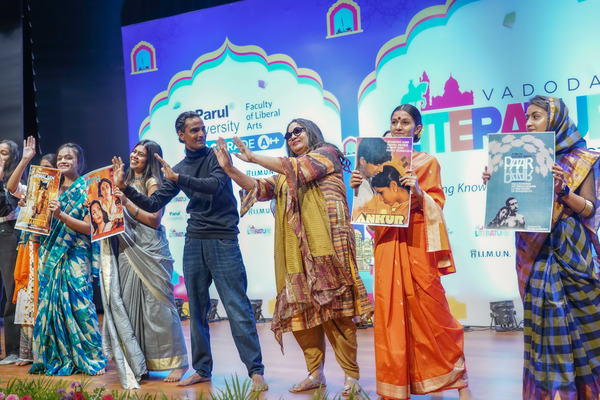 Shabana Azmi graces PU’s campus in effort to foster the art of literature at During the Vadodara Film Festiva